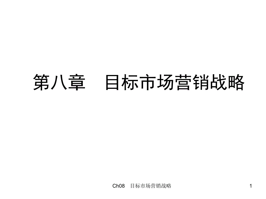 目标市场营销战略PPT课件_第1页