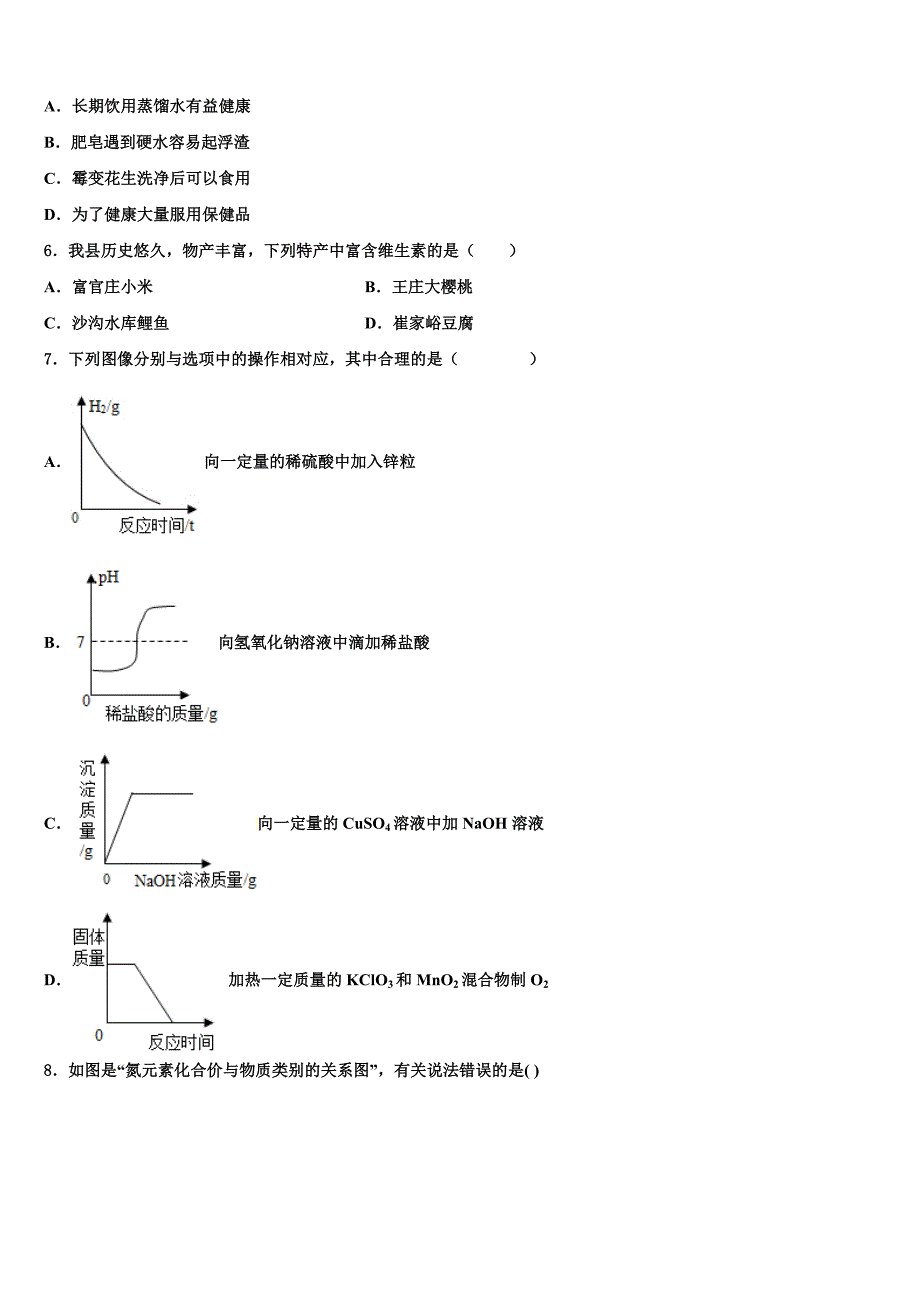 2023年河南省驻马店市重点达标名校中考考前最后一卷化学试卷（含解析）.doc_第2页