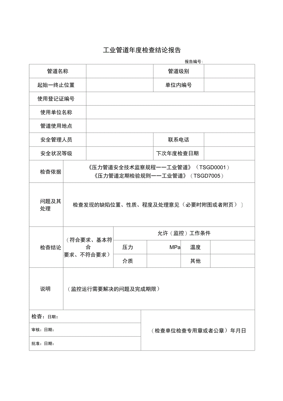 工业管道年度检查报告_第2页