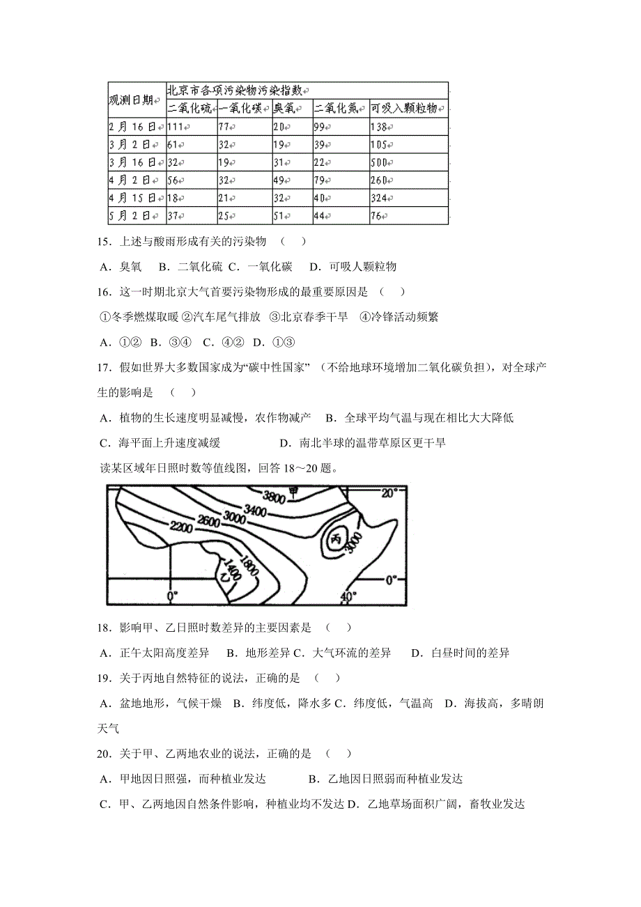 地球上的大气练习题.doc_第4页