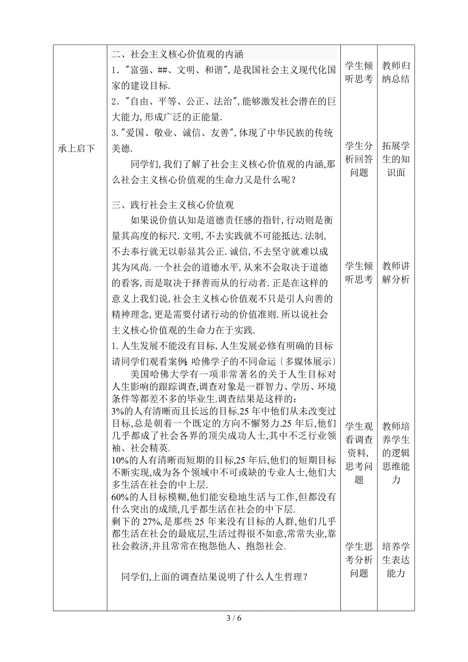 社会主义核心价值观融入德育教育教案_第3页