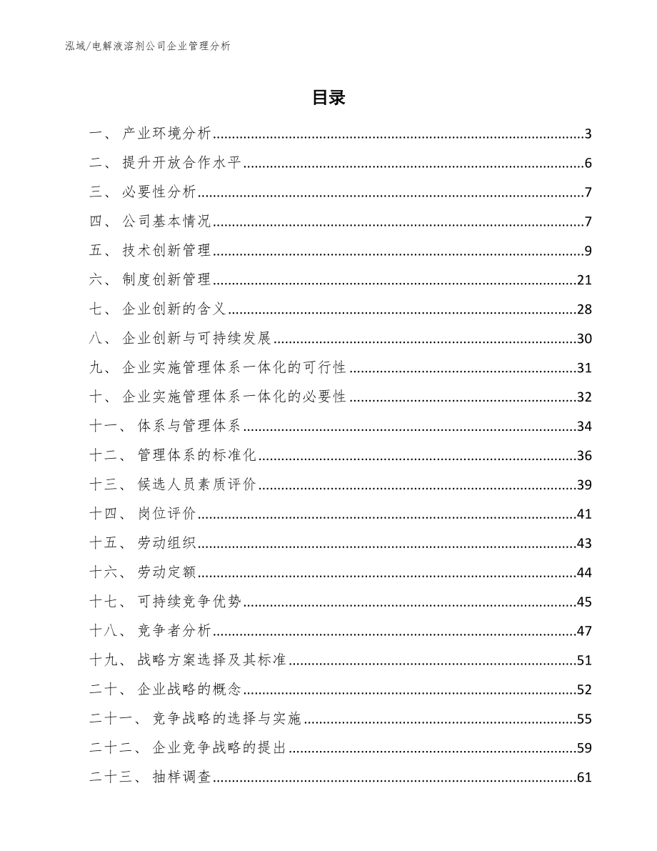 电解液溶剂公司企业管理分析【参考】_第2页