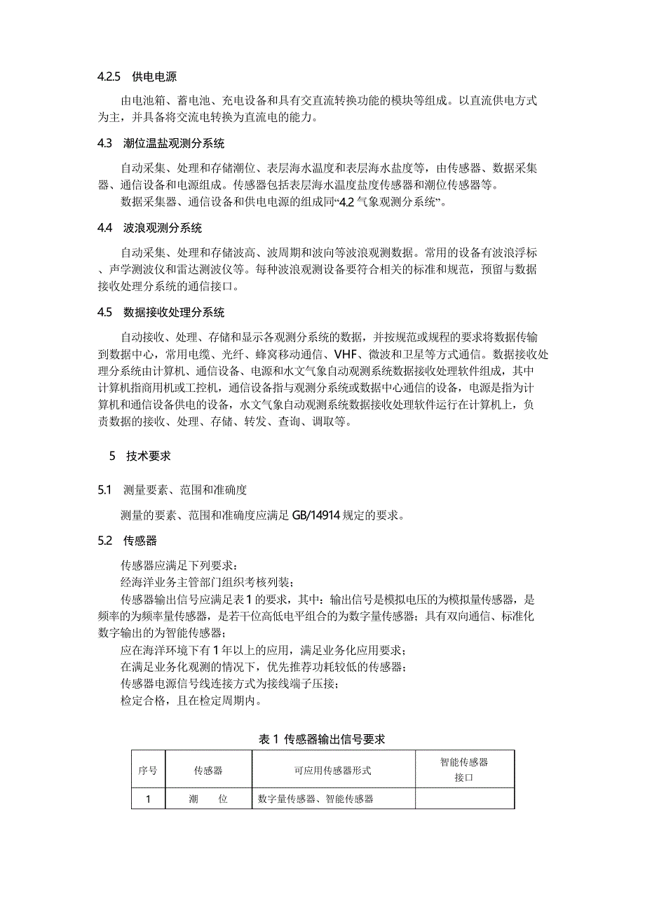 海洋站水文气象观测设备与系统集成通用技术要求试行_第4页