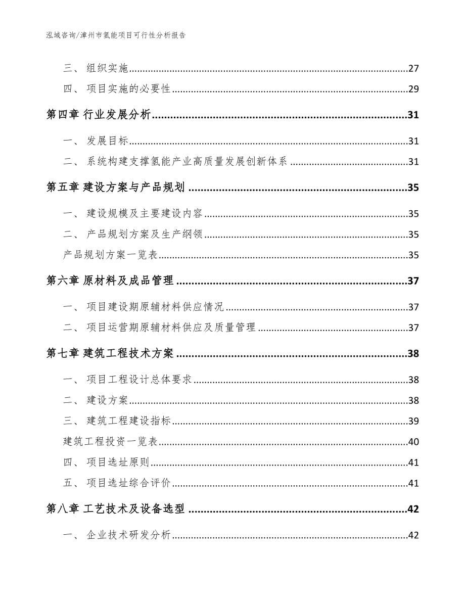 漳州市氢能项目可行性分析报告（范文）_第5页