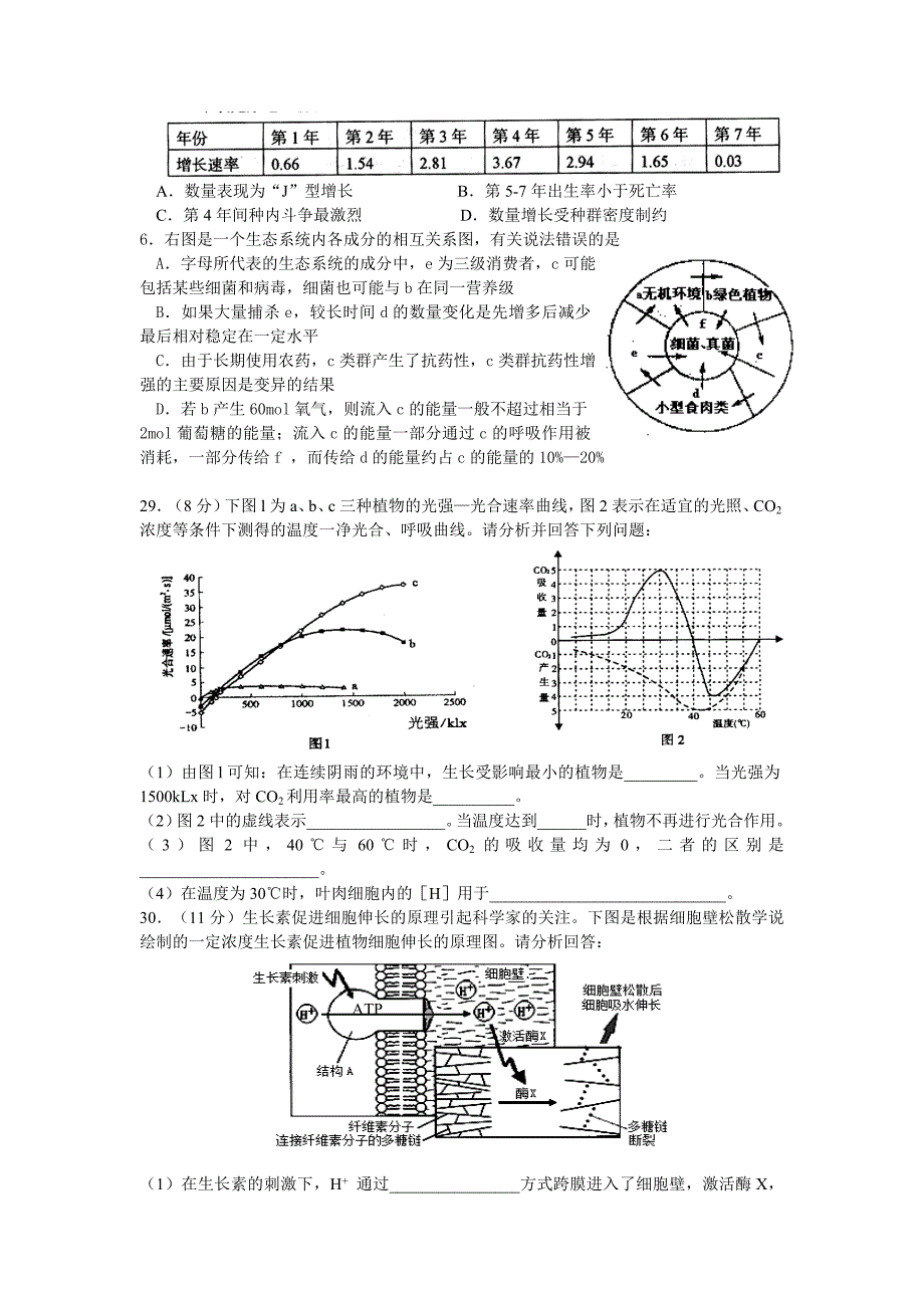 2015届高三考前2次模拟理综生物试卷（5月19）_第2页