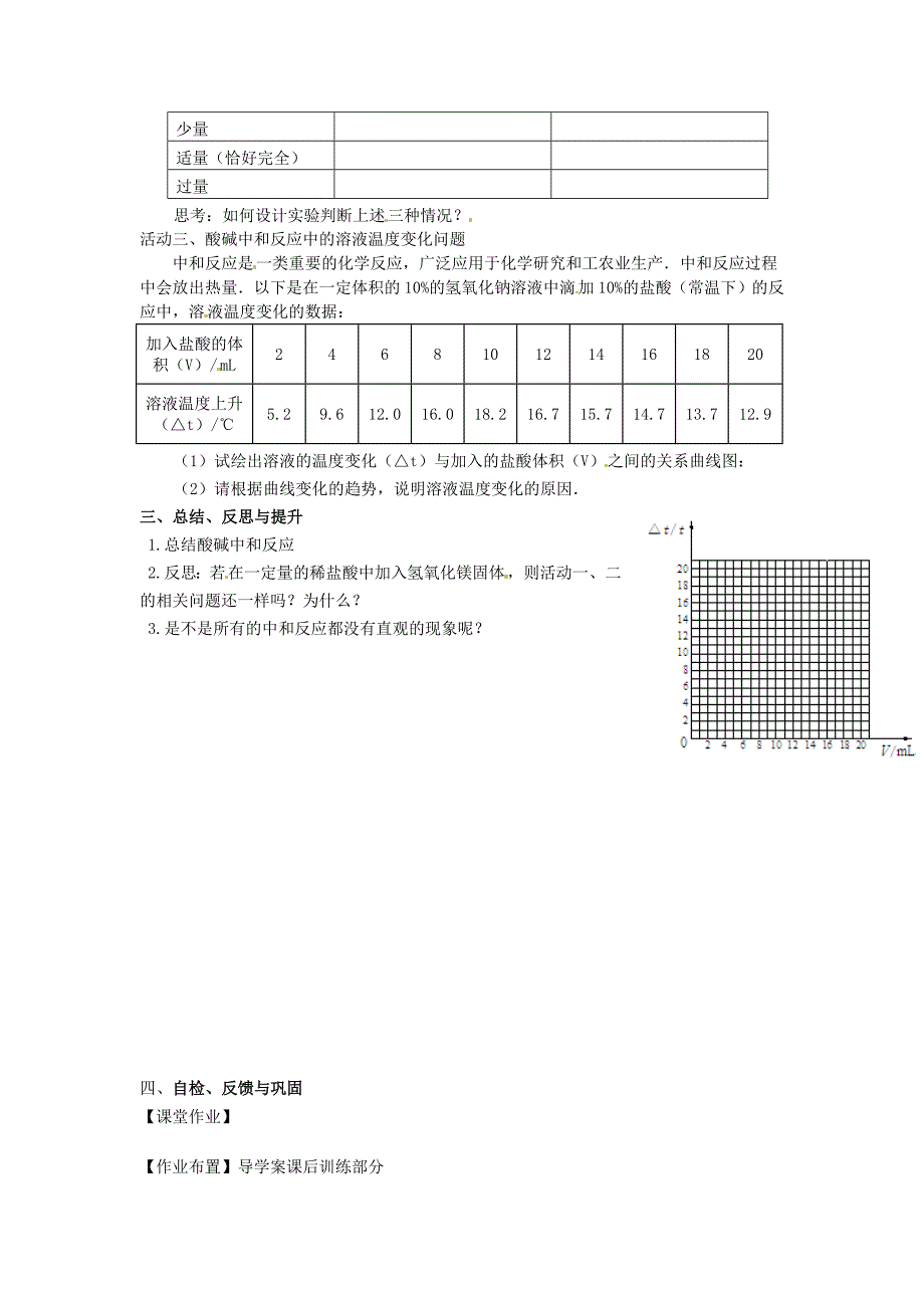 新编【沪教版】九年级化学：7.2常见的酸和碱第6课时教案_第2页