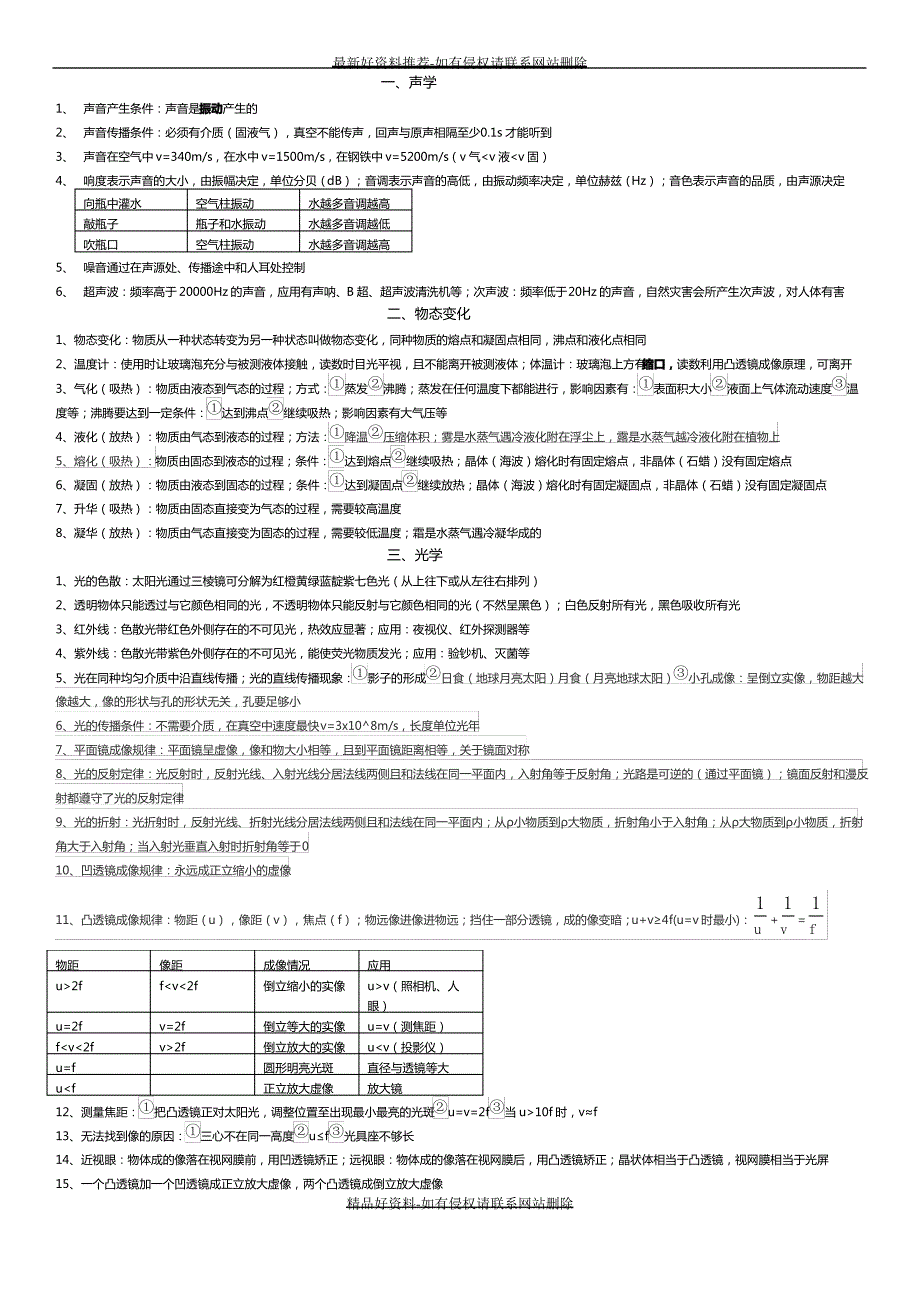 最新苏教版初中物理知识点汇集_第2页