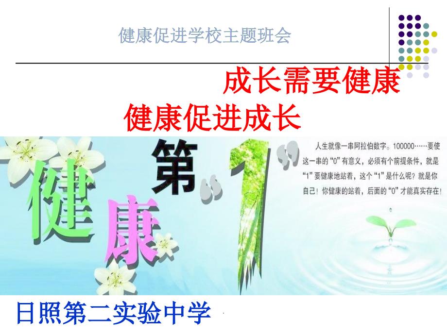 健康促进学校主题班会课件_第1页