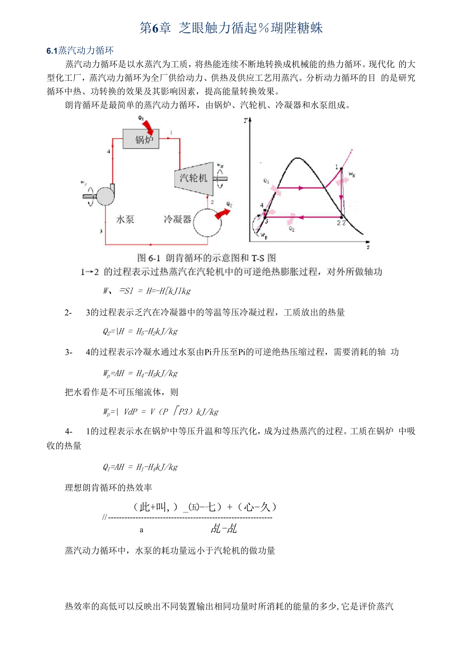 第6章 蒸汽动力循环和制冷循环_第1页