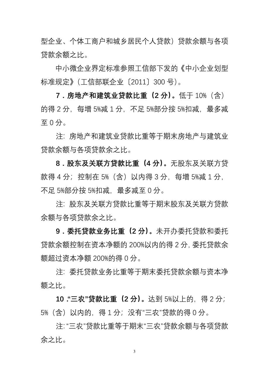 小额贷款公司监管评级指标说明及计分规则_第3页