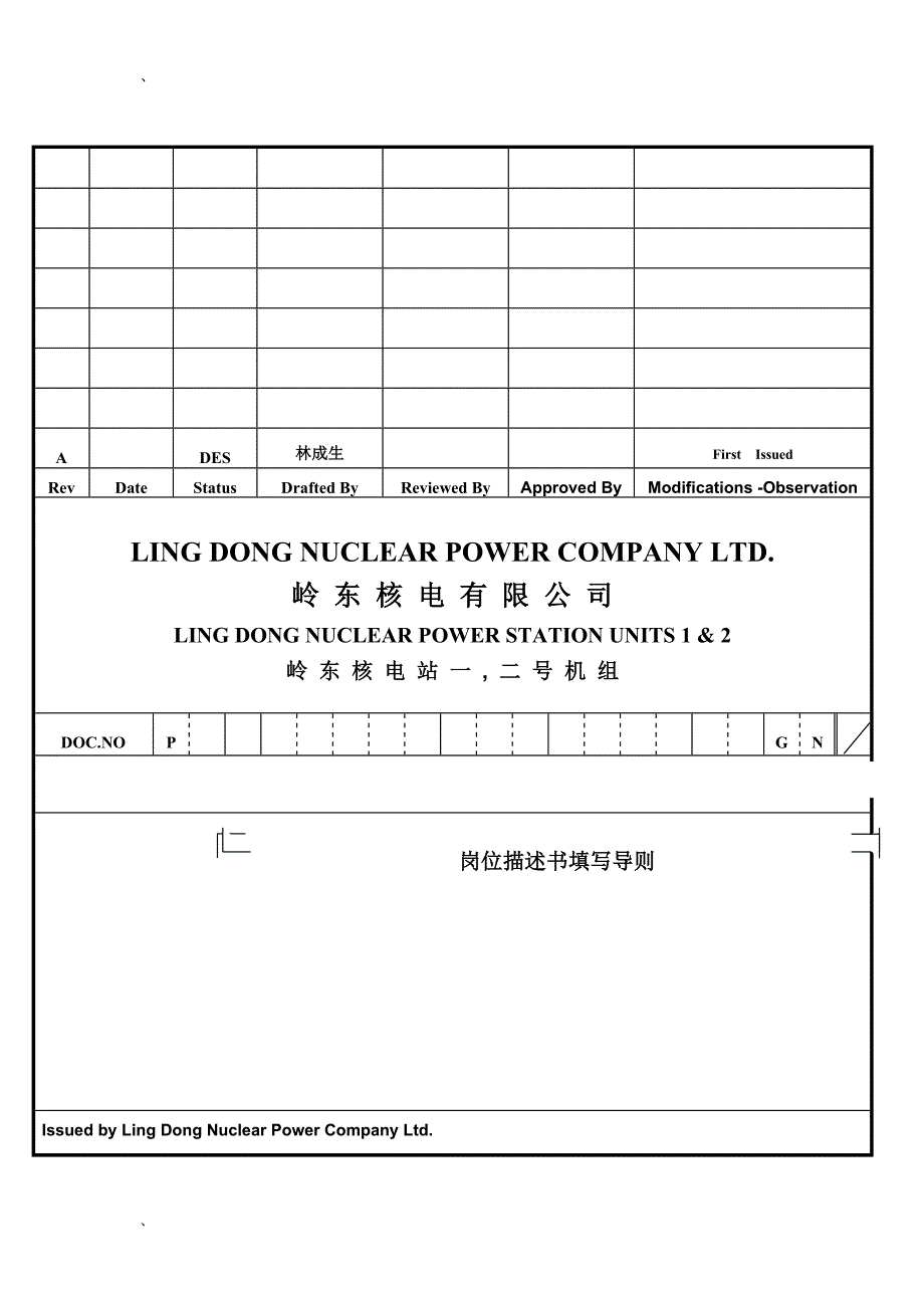 岗位描述书填写导则（DOC 15页）_第1页