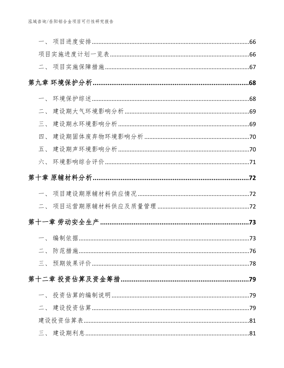 岳阳铝合金项目可行性研究报告【模板范本】_第4页