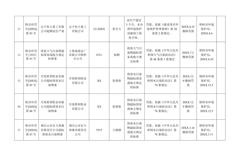 行政处罚案件信息公开表_第3页