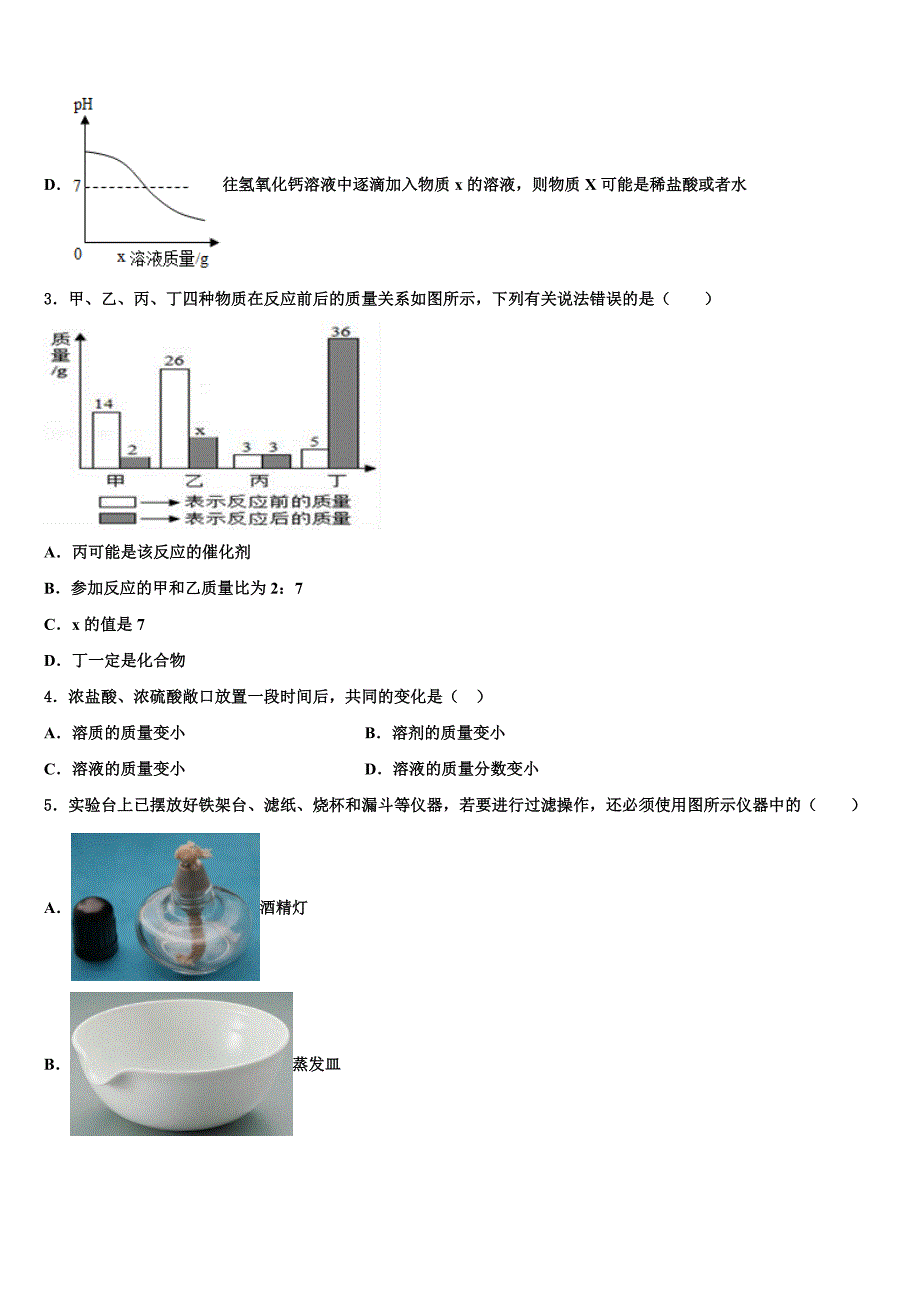 2023届安徽省阜阳市城南中学中考化学模拟精编试卷含解析_第2页