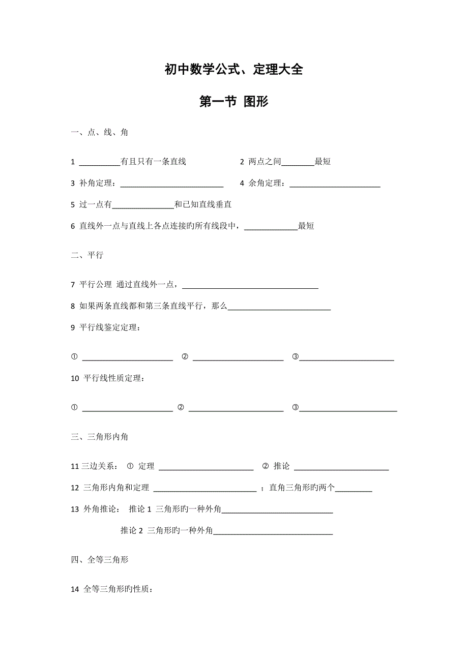 2022必背公式默写纸_第1页