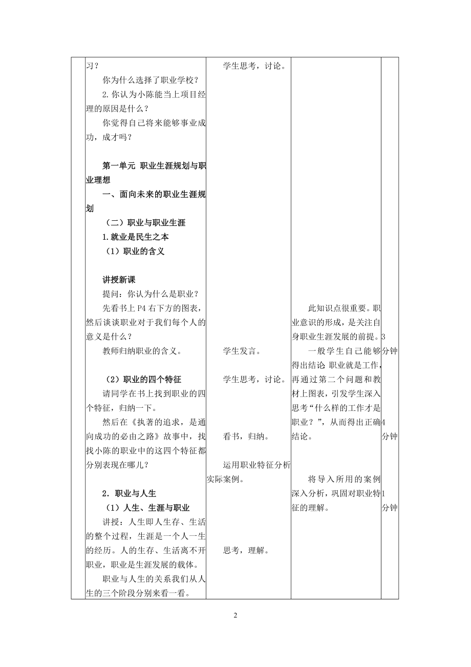 职业生涯规划全册教案(1)-（最新）_第2页