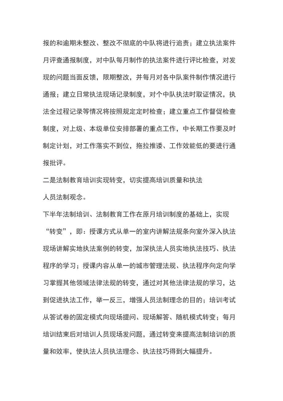 行政执法局法制督察科工作总结_第5页