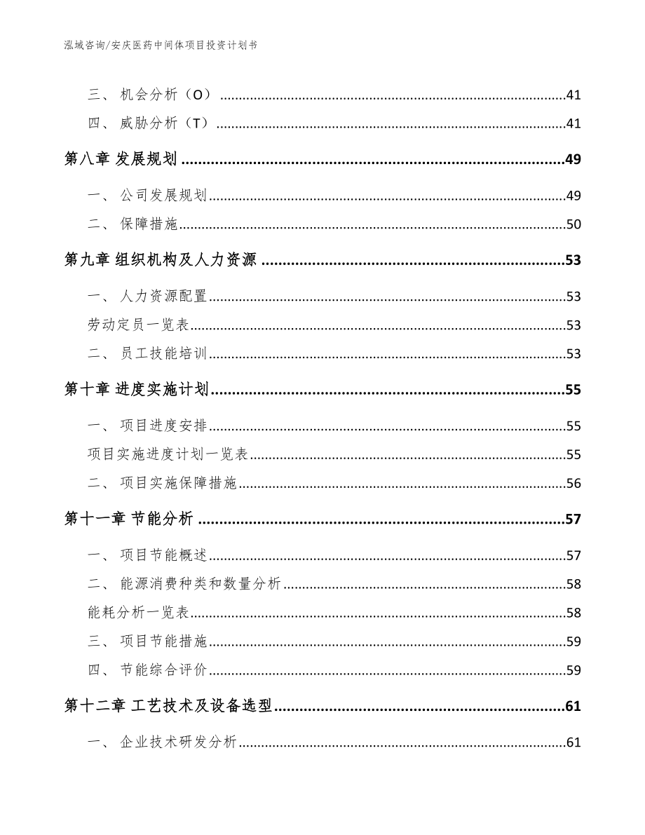 安庆医药中间体项目投资计划书（范文模板）_第4页