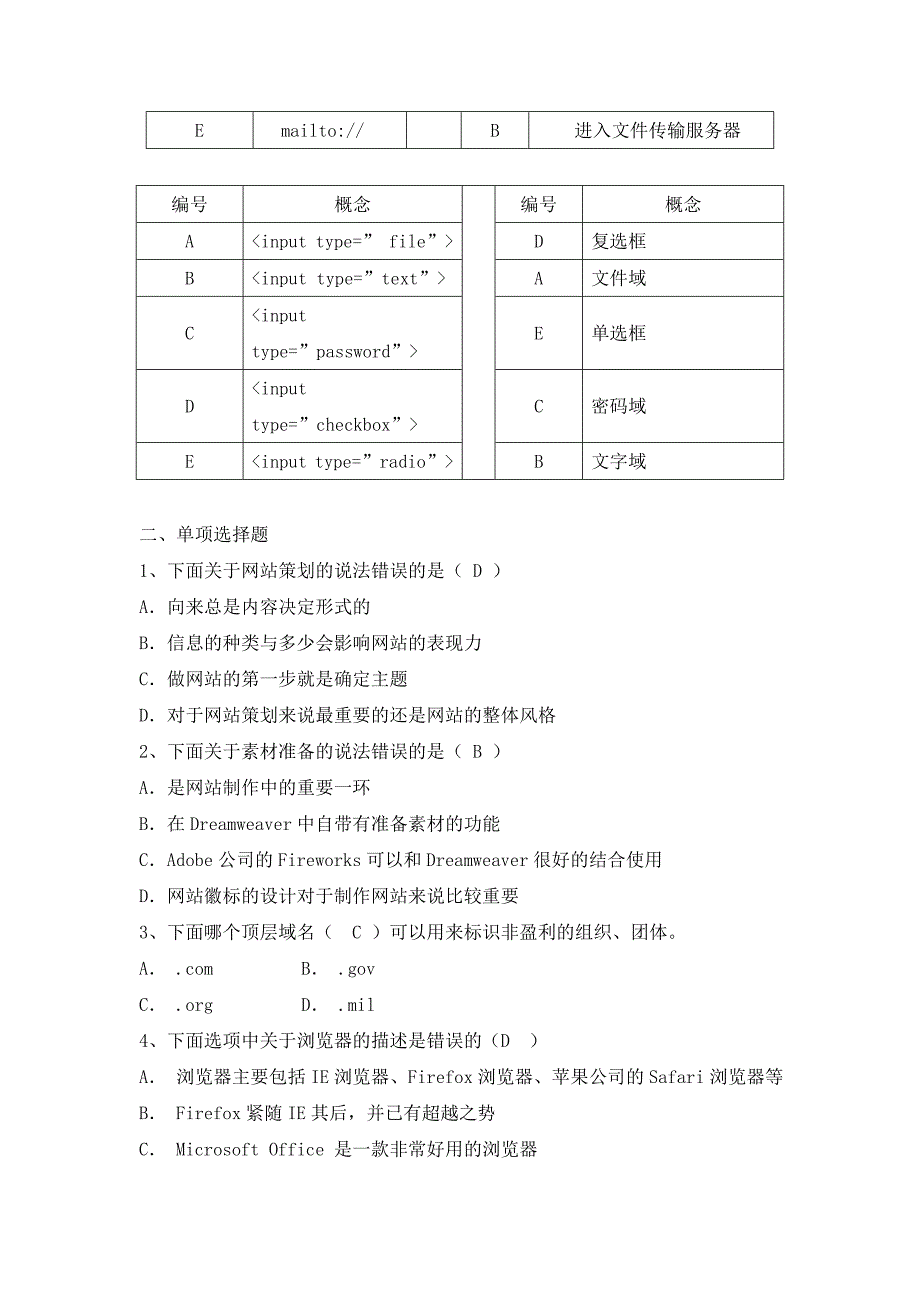 电大Dreamweaver网页设计期末机考题库2015电大网考神器.doc_第3页