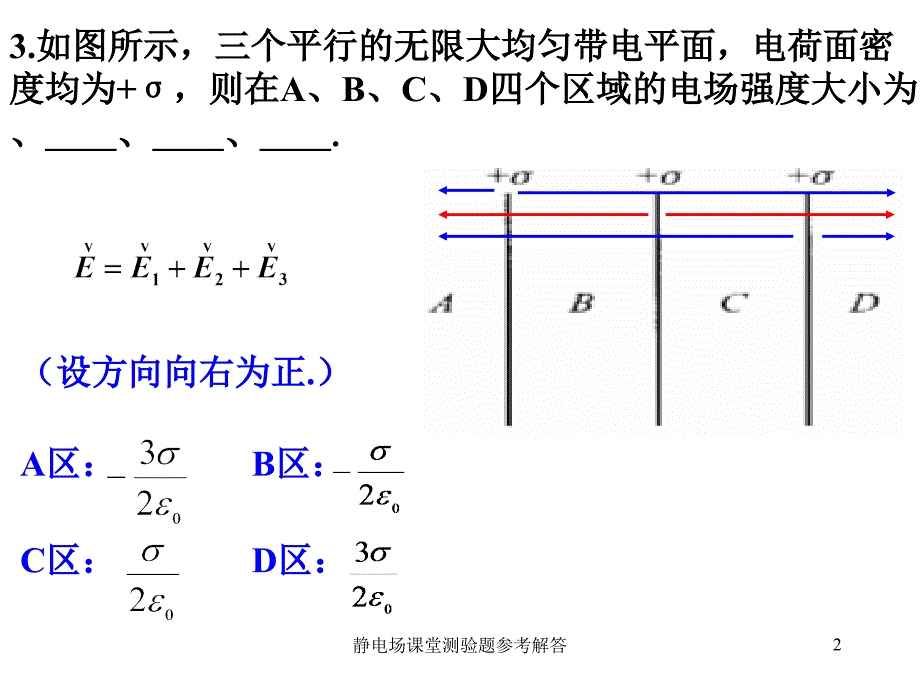 静电场课堂测验题参考解答课件_第2页