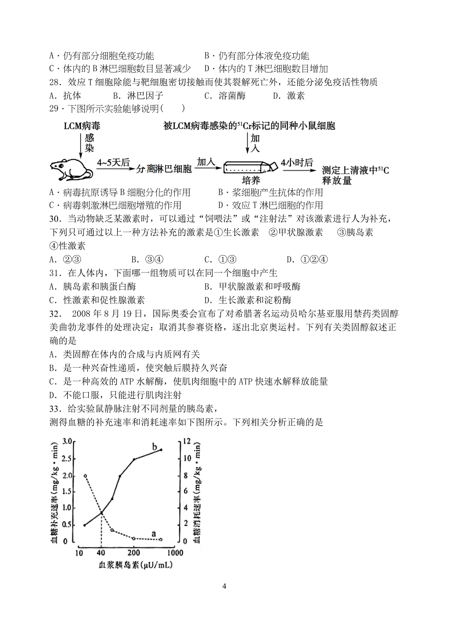 动物生命活动的调节错题集2.doc_第4页