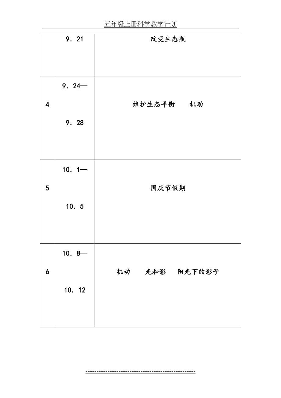 教科版五年级上册科学教案板书及教学反思_第3页