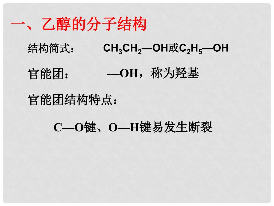 10月海南省中学高中化学课堂教学评比 《醇》课件2_第2页