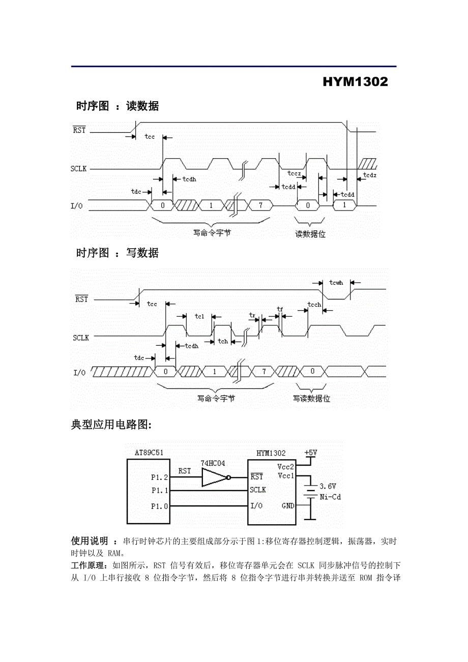 精品专题资料（2022-2023年收藏）昊昱时钟芯片HYM1302简历.._第5页