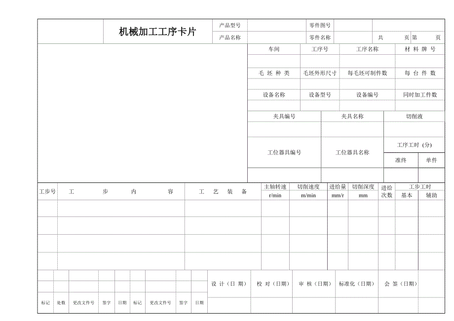 机械加工工艺过程卡片及工序卡片(空白).doc_第2页