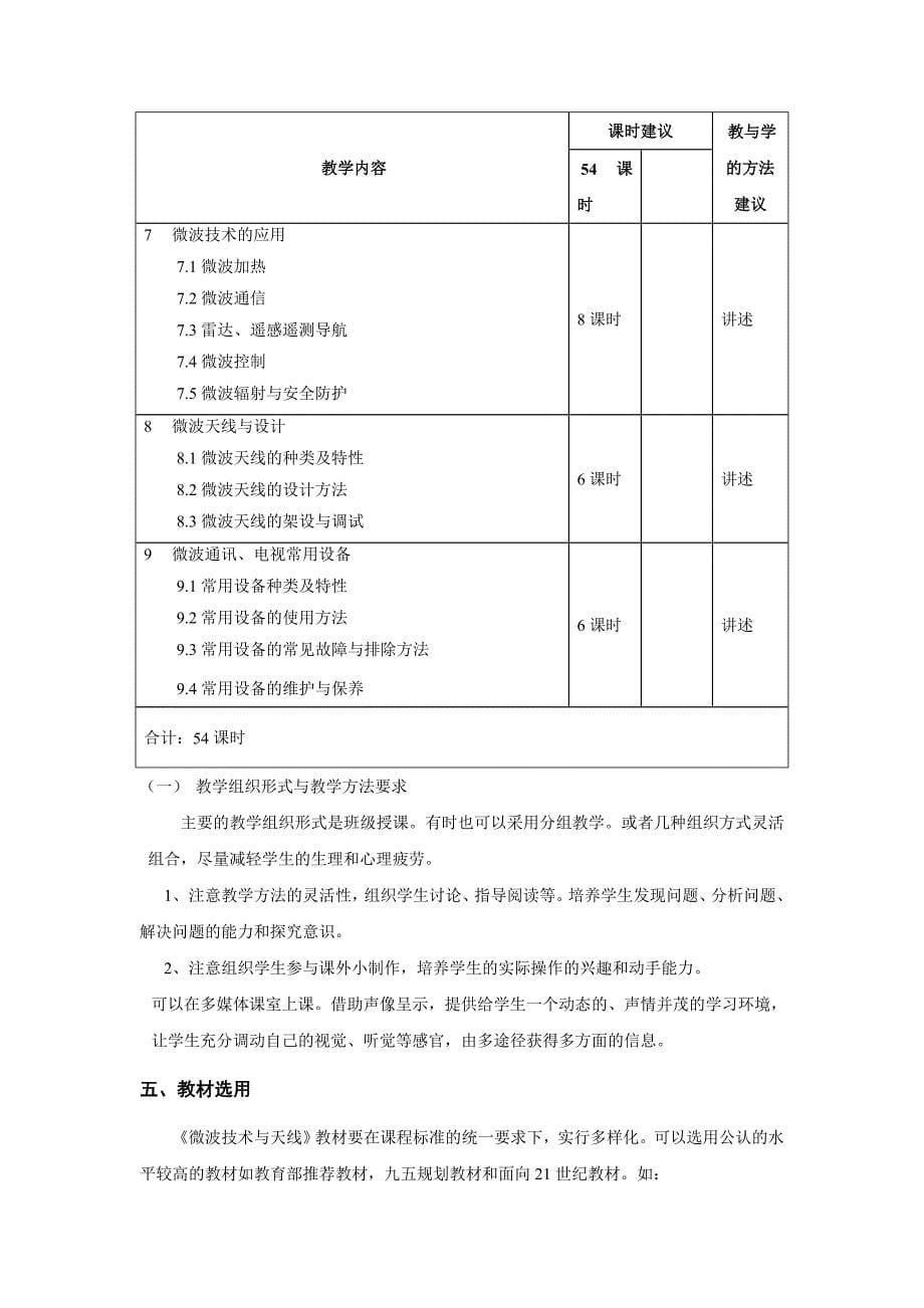 《微波技术与天线》教学大纲_第5页