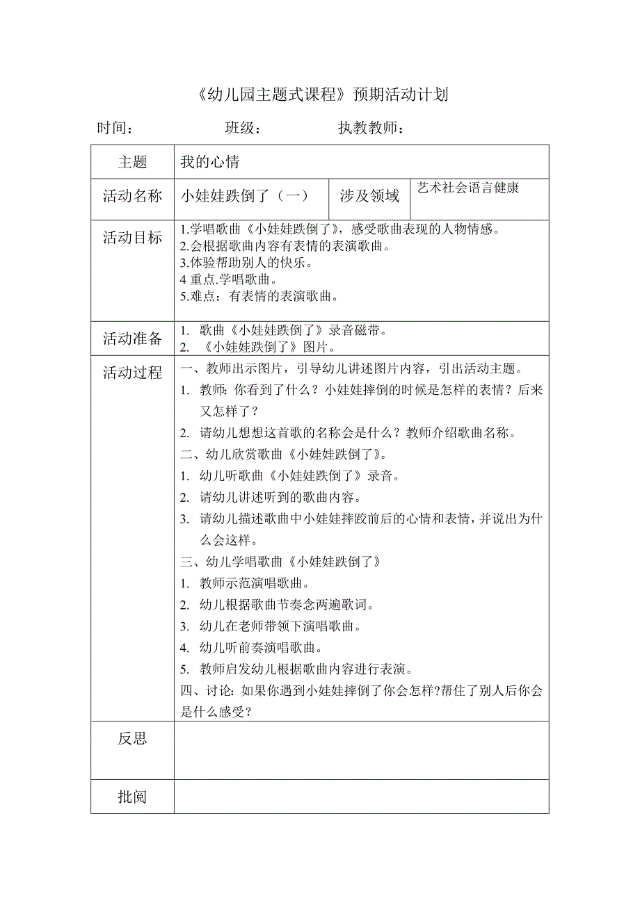 艺术：小娃娃跌倒了（一）_第1页