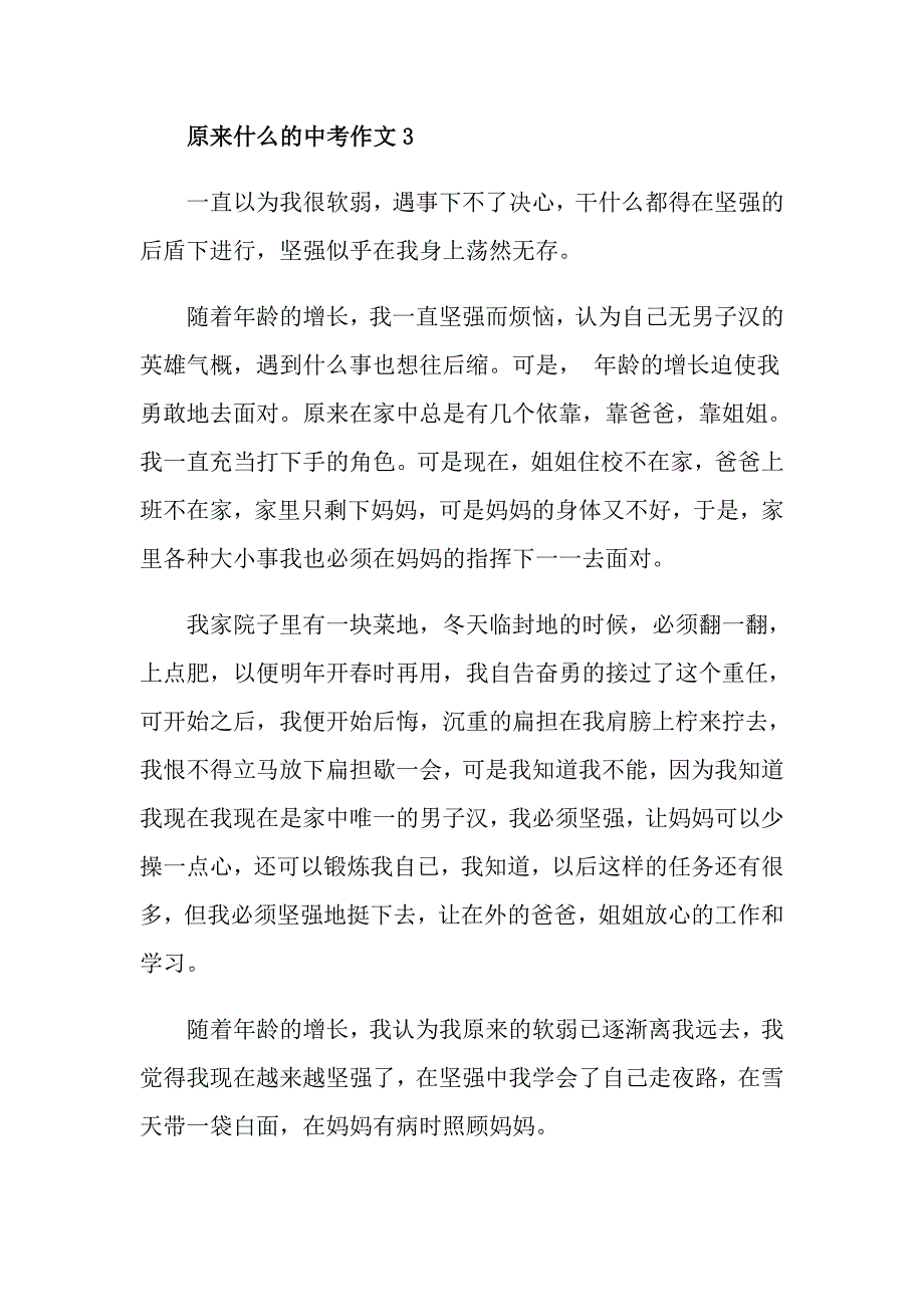 原来什么的中考作文_第4页