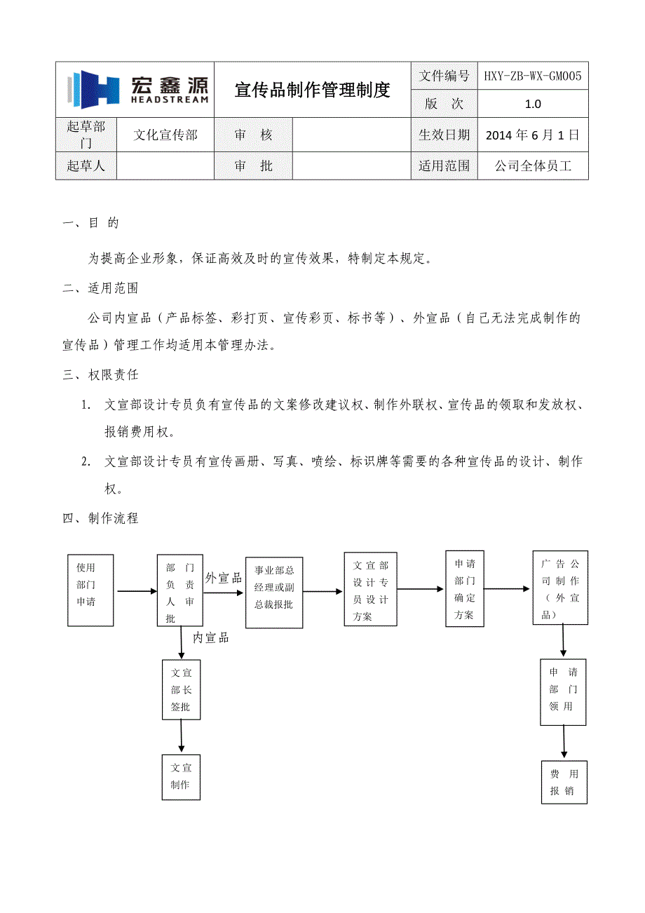 宣传品制作管理制度_第1页