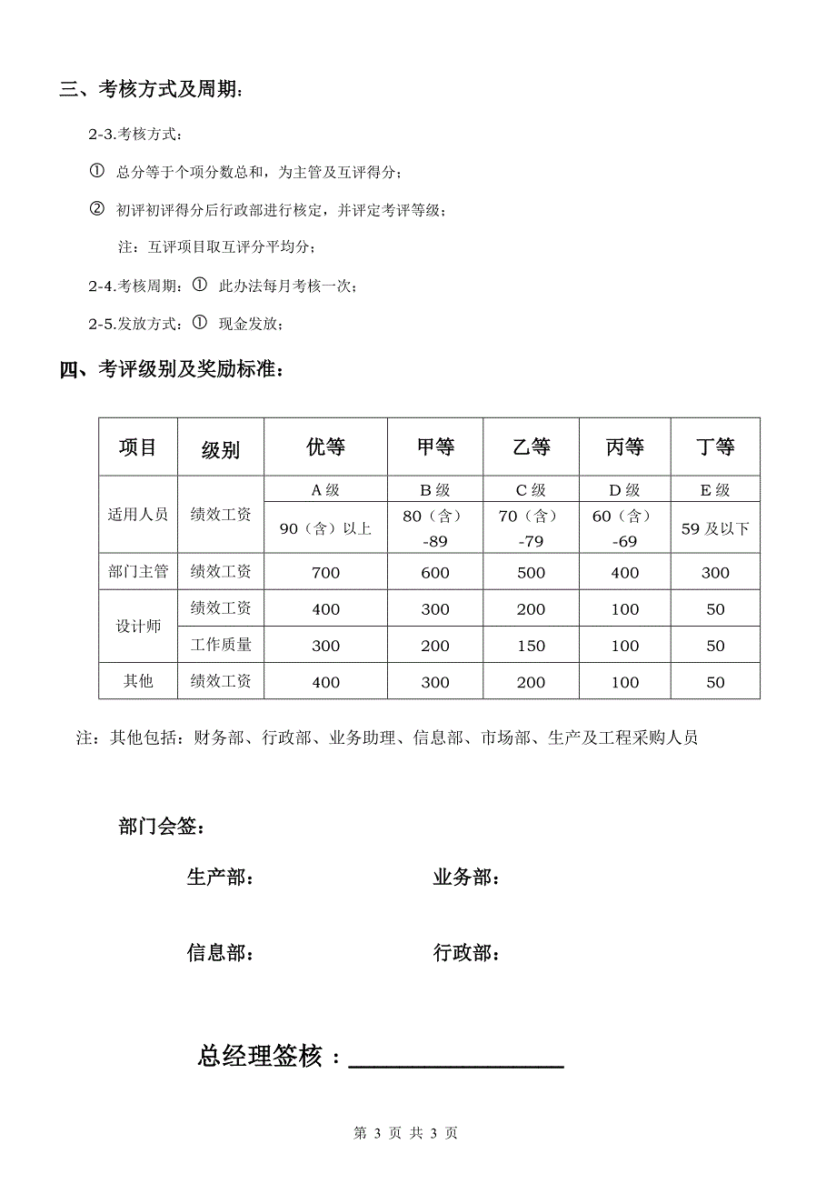 深圳xxxx绩效考核考核办法_第3页