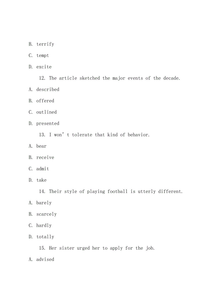 2022年职称英语综合B级练习词汇选项.docx_第4页