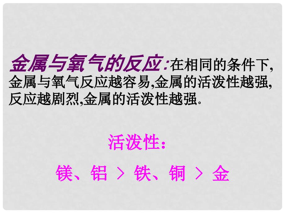 吉林省长市九年级化学下册《8.2 金属的化学性质》课件 （新版）新人教版_第4页