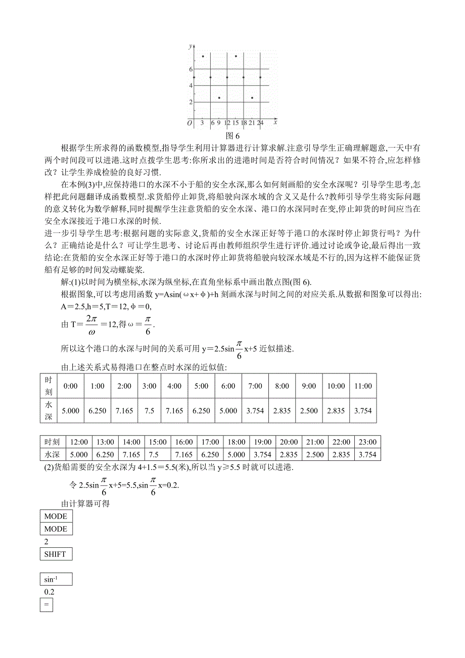 精校版人教A版数学必修四教案：1.6三角函数模型的简单应用2_第2页