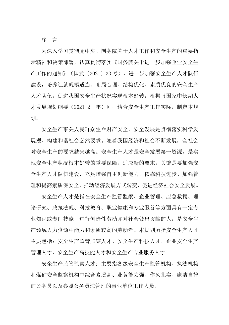 安全生产人才中长期发展规划优质资料_第4页