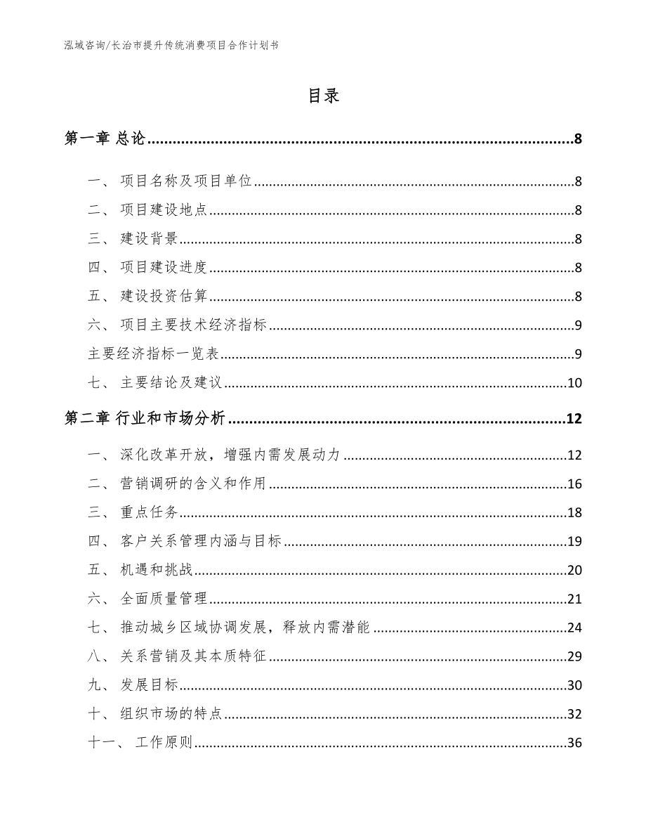 长治市提升传统消费项目合作计划书【范文参考】_第2页