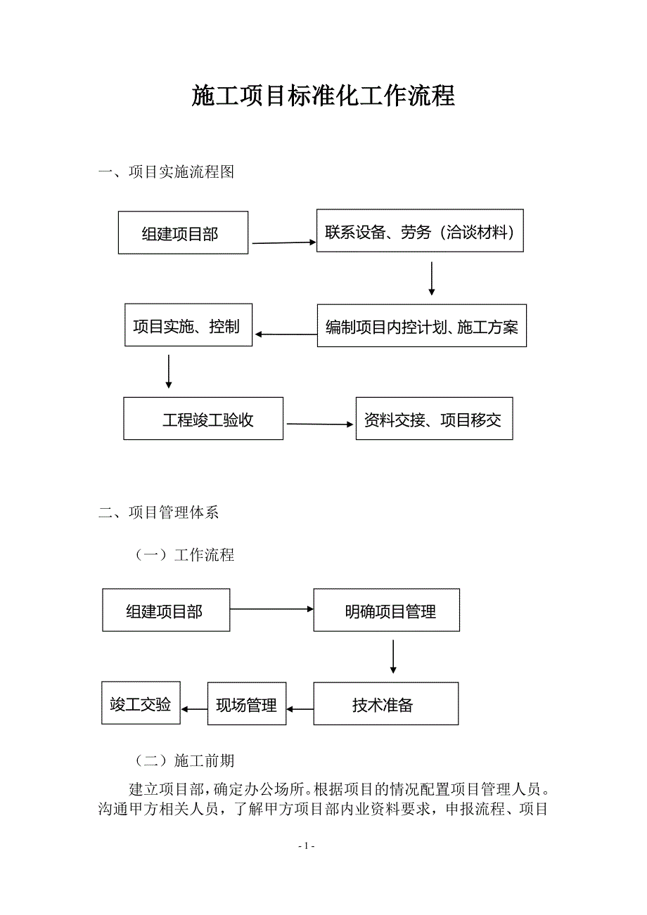 施工项目标准工作流程_第1页