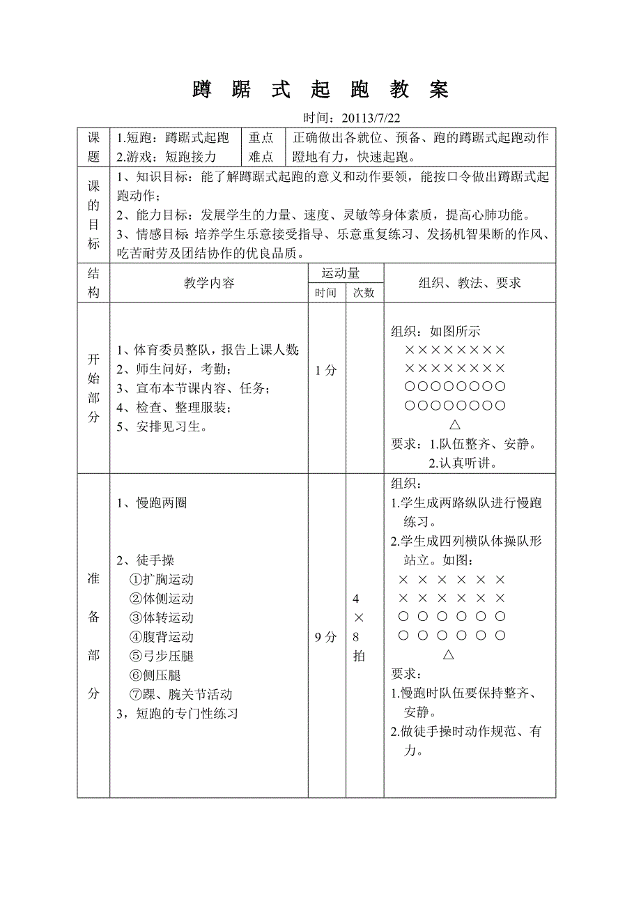 蹲踞式起跑教学设计.doc_第1页