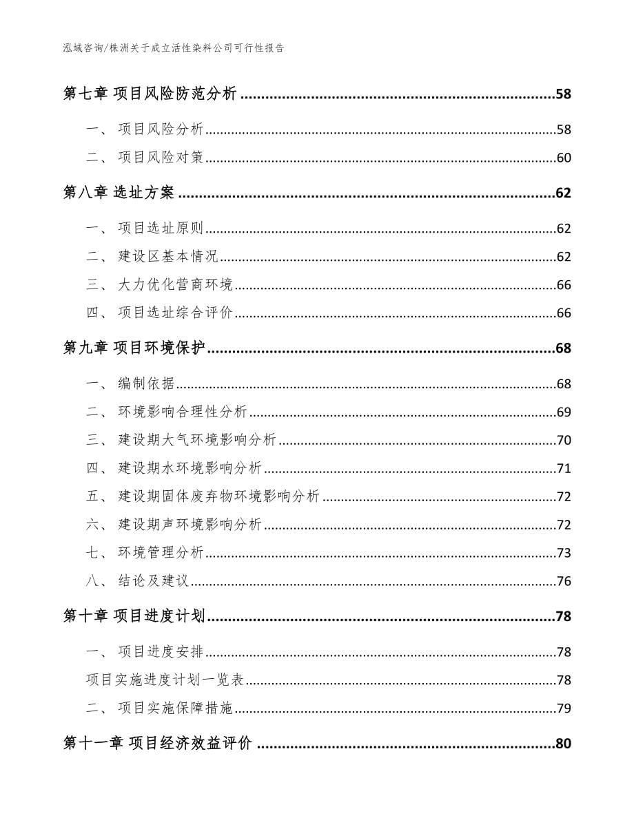 株洲关于成立活性染料公司可行性报告（模板参考）_第5页