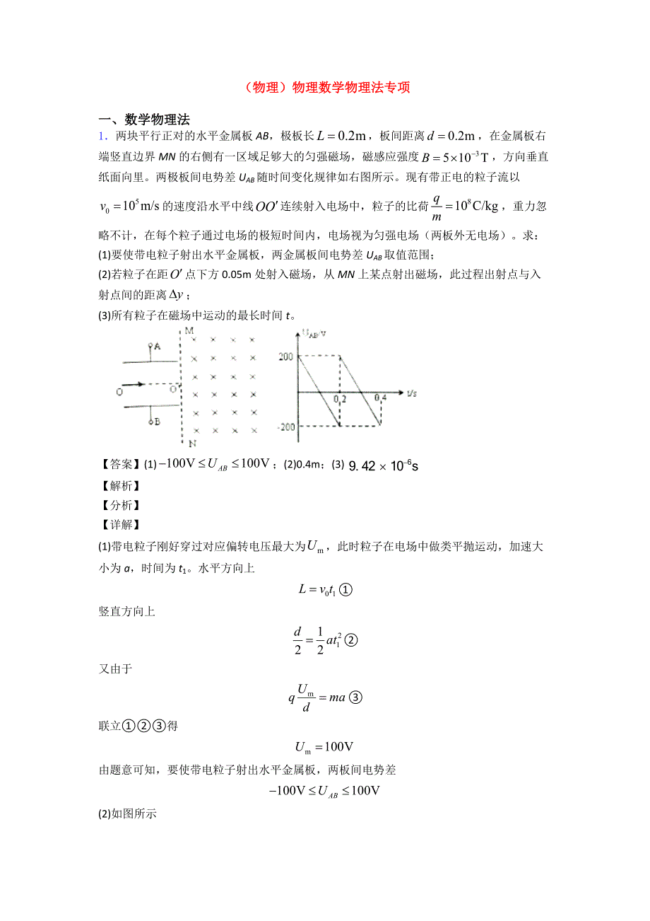 (物理)物理数学物理法专项_第1页