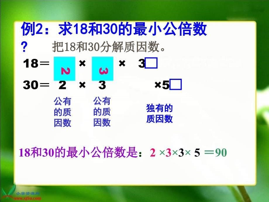 西师大版五下最小公倍数课件之三_第5页