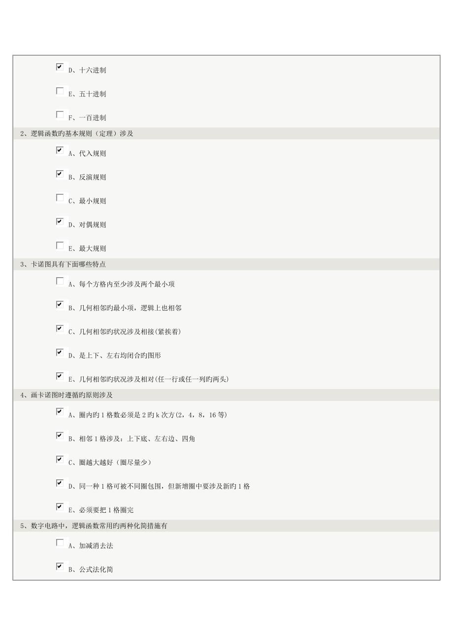 2022《数字电路》第01-04章在线测试答案_第2页