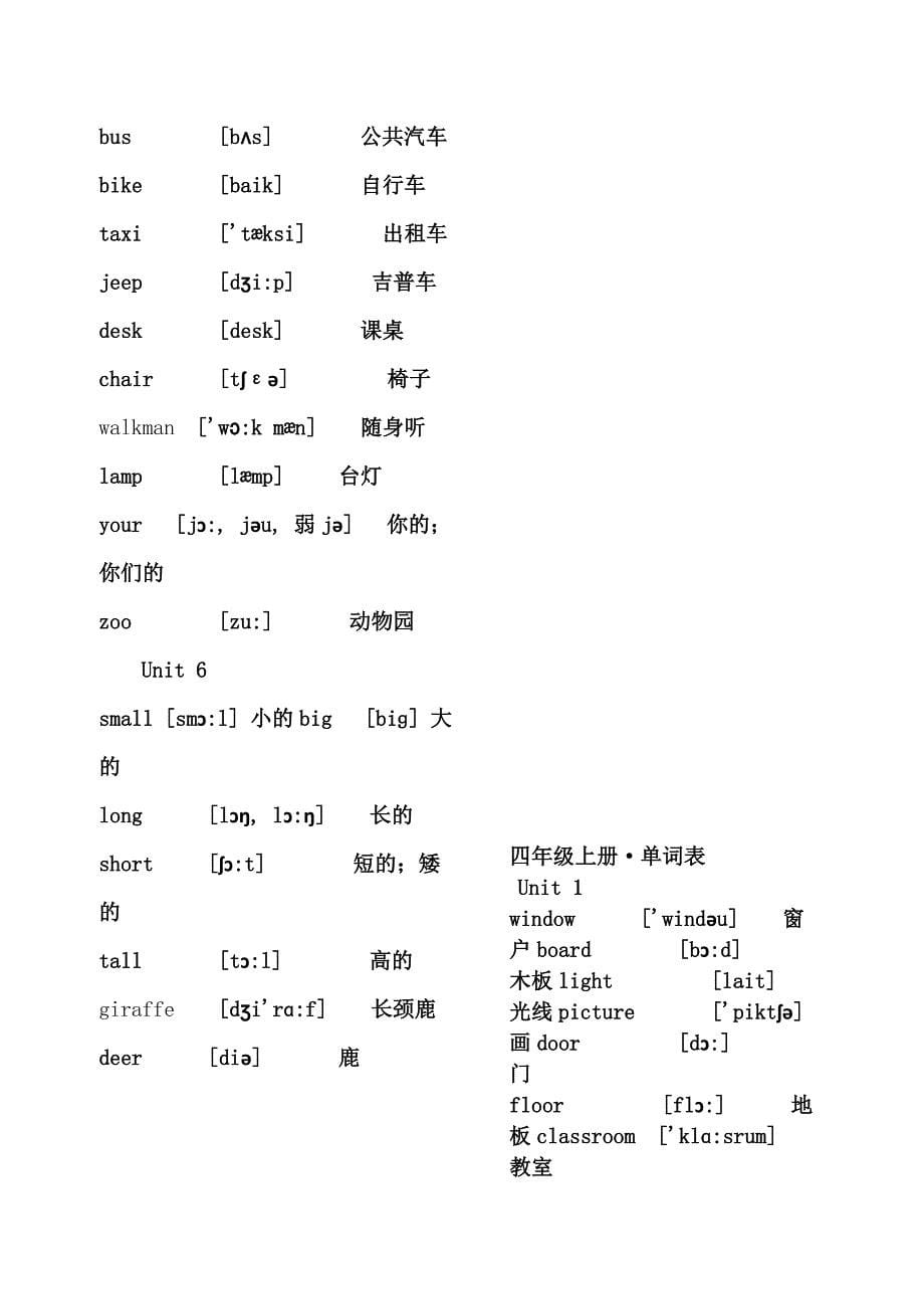 人教版小学3-6年级英语词汇表(含音标)修改_第5页