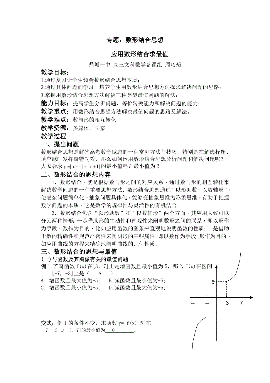 利用数形结合求最值_第1页