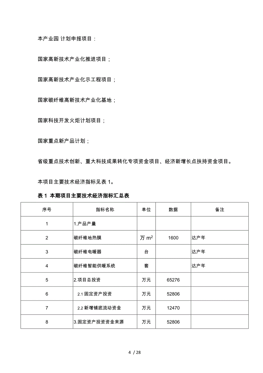 某某新能碳纤维科技产业园可行性实施计划书_第4页