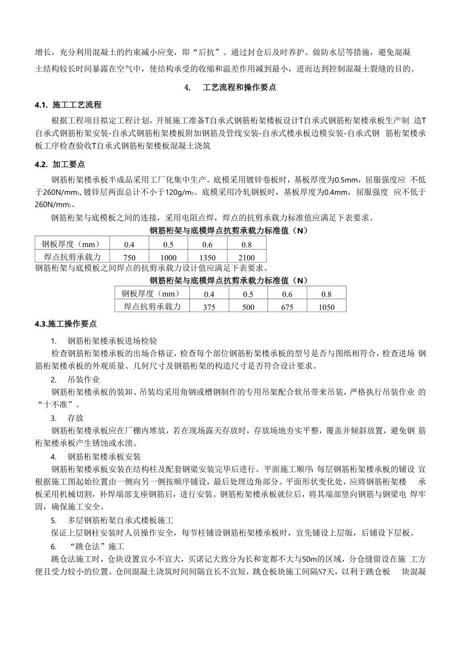 钢筋桁架楼承板施工工法_第2页