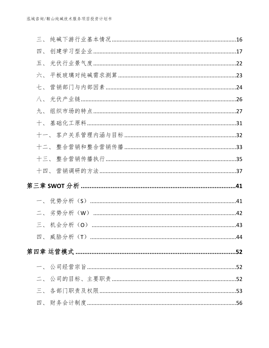 鞍山纯碱技术服务项目投资计划书_第3页